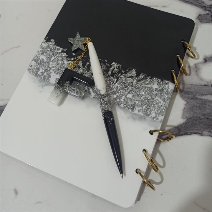 دفترچه و خودکار رزینی